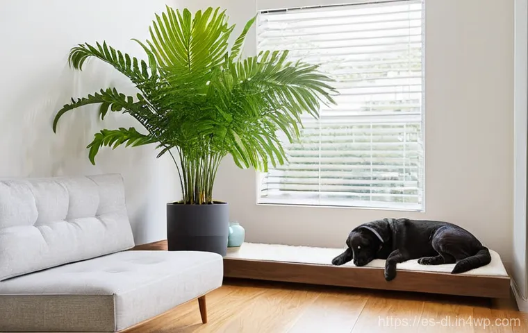 동물 복지를 위한 주거 디자인의 질적 향상 - **Prompt:** A modern and elegantly designed living room, perfectly integrating pet-friendly features...