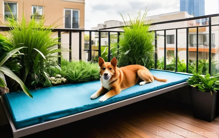 동물 복지를 위한 주거 디자인의 질적 향상 - **Prompt:** A modern and elegantly designed living room, perfectly integrating pet-friendly features...