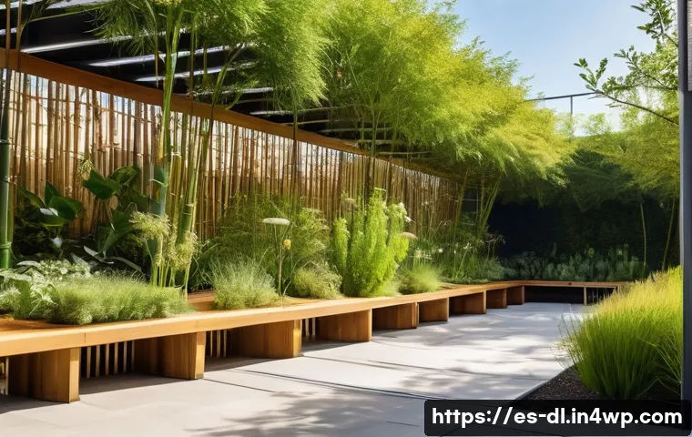 인간 동물 공존을 위한 통합 건축 설계 방안 - A vibrant urban multifunctional green space in a Spanish city, featuring native plants that attract ...